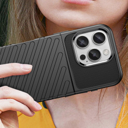 Thunder Case silikoninis dėklas iPhone 16 Pro Max - juodas