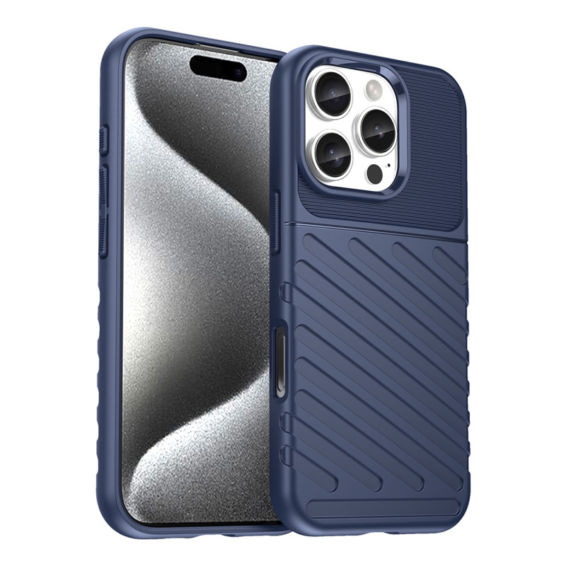 Thunder Case silikoninis dėklas skirtas iPhone 16 Pro Max - mėlynas