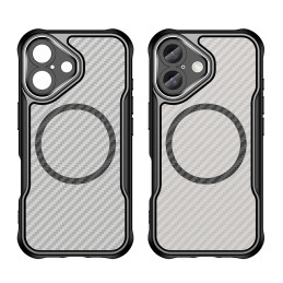 Pirmaujančios serijos MagSafe silikoninis dėklas, skirtas iPhone 16 - juodas