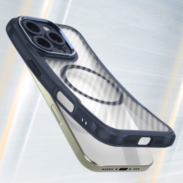 Pirmaujančios serijos MagSafe silikoninis dėklas, skirtas iPhone 16 Pro Max - mėlynas