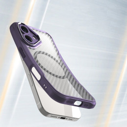 Pirmaujančios serijos MagSafe silikoninis dėklas iPhone 16 - violetinis