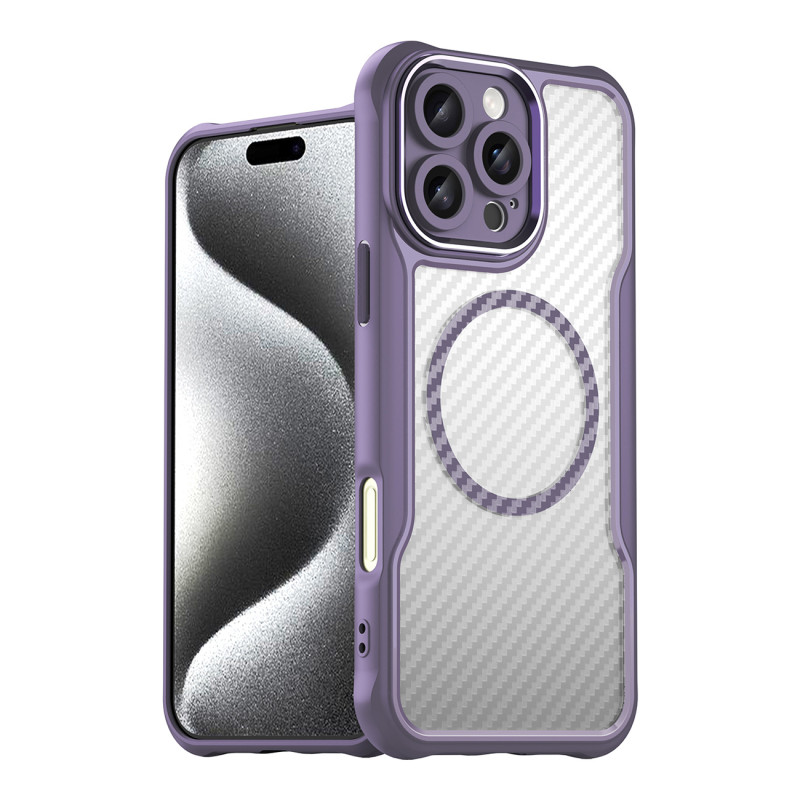Pirmaujančios serijos MagSafe silikoninis dėklas, skirtas iPhone 16 Pro Max - violetinis