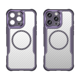 Pirmaujančios serijos MagSafe silikoninis dėklas, skirtas iPhone 16 Pro Max - violetinis