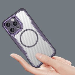 Pirmaujančios serijos MagSafe silikoninis dėklas, skirtas iPhone 16 Pro Max - violetinis