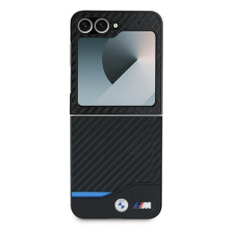 BMW Carbon Blue Line dėklas, skirtas Samsung Galaxy Z Flip 6 - juodas