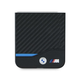 BMW Carbon Blue Line dėklas, skirtas Samsung Galaxy Z Flip 6 - juodas