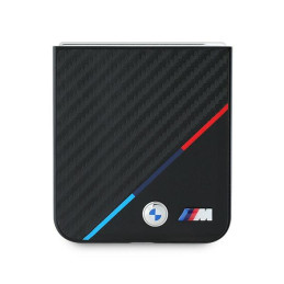 BMW Carbon Tricolor dėklas, skirtas Samsung Galaxy Z Flip 6 - juodas