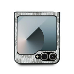 DKNY „Samsung Galxy Z Flip 6“ languotas raštas su spausdintomis juostelėmis - smėlio spalvos