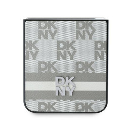 DKNY „Samsung Galxy Z Flip 6“ languotas raštas su spausdintomis juostelėmis - smėlio spalvos