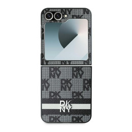 DKNY „Samsung Galaxy Z Flip 6“ languotas raštas su spausdintomis juostelėmis - juodas