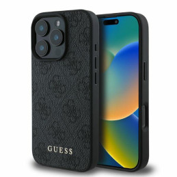 Guess 4G Classic dėklas iPhone 16 Pro - juodas