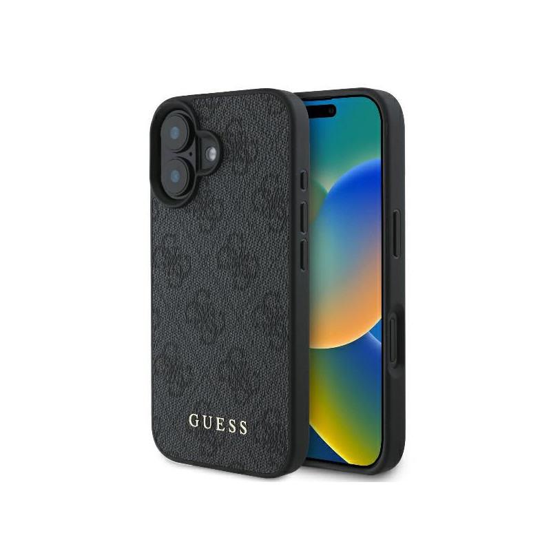 Guess 4G Classic dėklas, skirtas iPhone 16 Plus - juodas