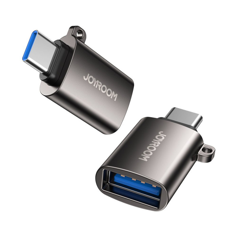 Joyroom USB-A 3.2 Gen 1 (moteriškas) – USB-C (vyriškas) adapteris juodas (S-H151 Black)
