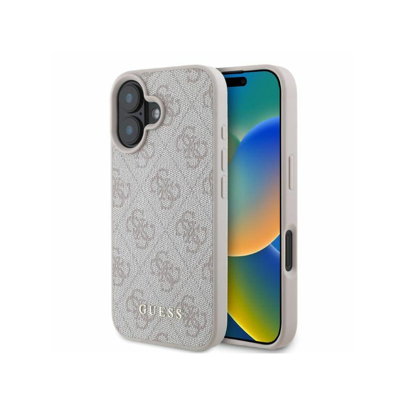 Guess 4G Classic dėklas iPhone 16 - rožinis