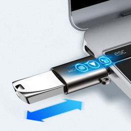 Joyroom USB-A 3.2 Gen 1 (moteriškas) – USB-C (vyriškas) adapteris juodas (S-H151 Black)