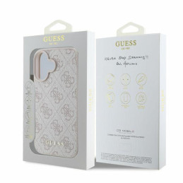 Guess 4G Classic dėklas iPhone 16 - rožinis