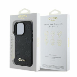 Guess 4G Classic dėklas, skirtas iPhone 16 Pro Max - juodas