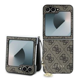 Guess 4G Charm dėklas, skirtas Samsung Galaxy Z Flip 6 - rudas