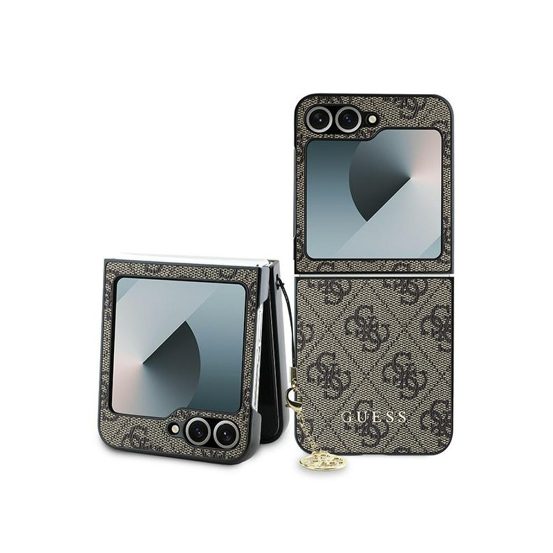 Guess 4G Charm dėklas, skirtas Samsung Galaxy Z Flip 6 - rudas