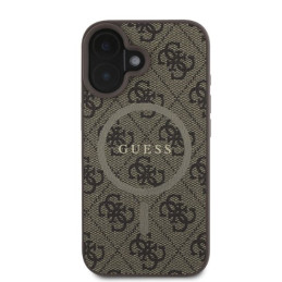 Guess 4G Ring Classic Logo MagSafe dėklas iPhone 16 - rudas
