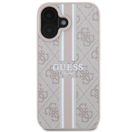 Guess 4G Printed Stripes MagSafe dėklas iPhone 16 - rožinis