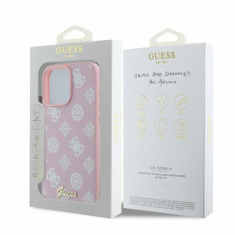 Guess Peony Script MagSafe dėklas iPhone 16 Pro Max - rožinis