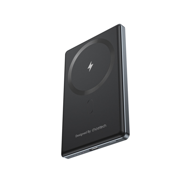 Choetech B738 Super Slim 5000mAh 20W MagSafe / USB-C Powerbank – juodas