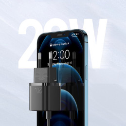 Joyroom greitas C tipo USB 20 W maitinimo tiekimo greitas įkrovimas 3.0 AFC įkroviklis juodas (L-P202)