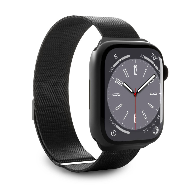 Puro Milanese nerūdijančio plieno dirželis Apple Watch 38 / 40 / 41 mm - juodas