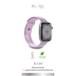 Puro Icon silikoninis dirželis Apple Watch 42 / 44 / 45 / 49 mm - levandų spalvos (2 vnt.)