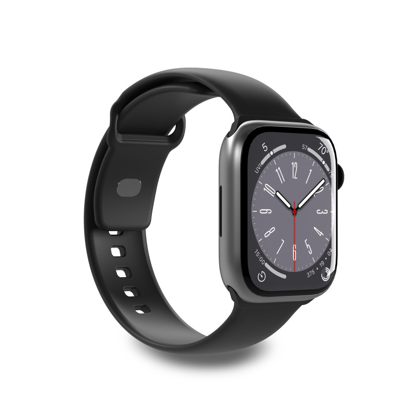 Puro Icon silikoninis dirželis Apple Watch 42 / 44 / 45 / 49 mm - juodas (2 vnt.)