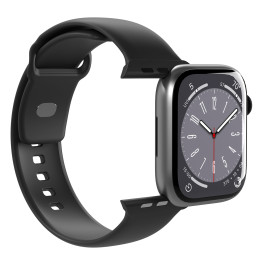 Puro Icon silikoninis dirželis Apple Watch 42 / 44 / 45 / 49 mm - juodas (2 vnt.)