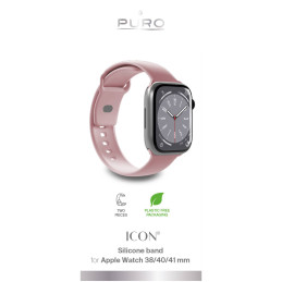 Puro Icon silikoninis dirželis Apple Watch 38 / 40 / 41 mm - rožinis (2 vnt.)