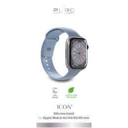 „Puro Icon“ silikoninis dirželis, skirtas Apple Watch 38 / 40 / 41 mm – šviesiai mėlynas (2 vnt.)