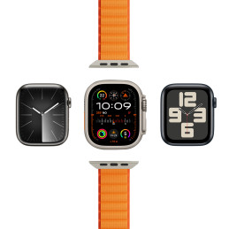 „Puro Extreme“ nailoninis dirželis, skirtas „Apple Watch“ 42 / 44 / 45 / 49 mm – oranžinis