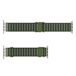 „Puro Extreme“ nailoninis dirželis, skirtas „Apple Watch“ 42 / 44 / 45 / 49 mm – tamsiai žalias