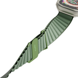 „Puro Extreme“ nailoninis dirželis, skirtas „Apple Watch“ 42 / 44 / 45 / 49 mm – tamsiai žalias