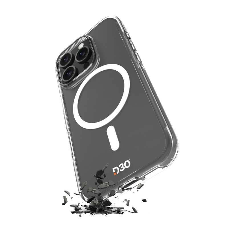Puro Impact Clear D3O MagSafe silikoninis dėklas iPhone 16 Plus - skaidrus