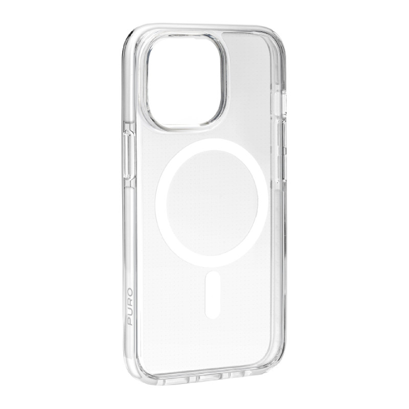 Puro Lite Mag Pro MagSafe silikoninis dėklas skirtas iPhone 15 Pro Max - skaidrus