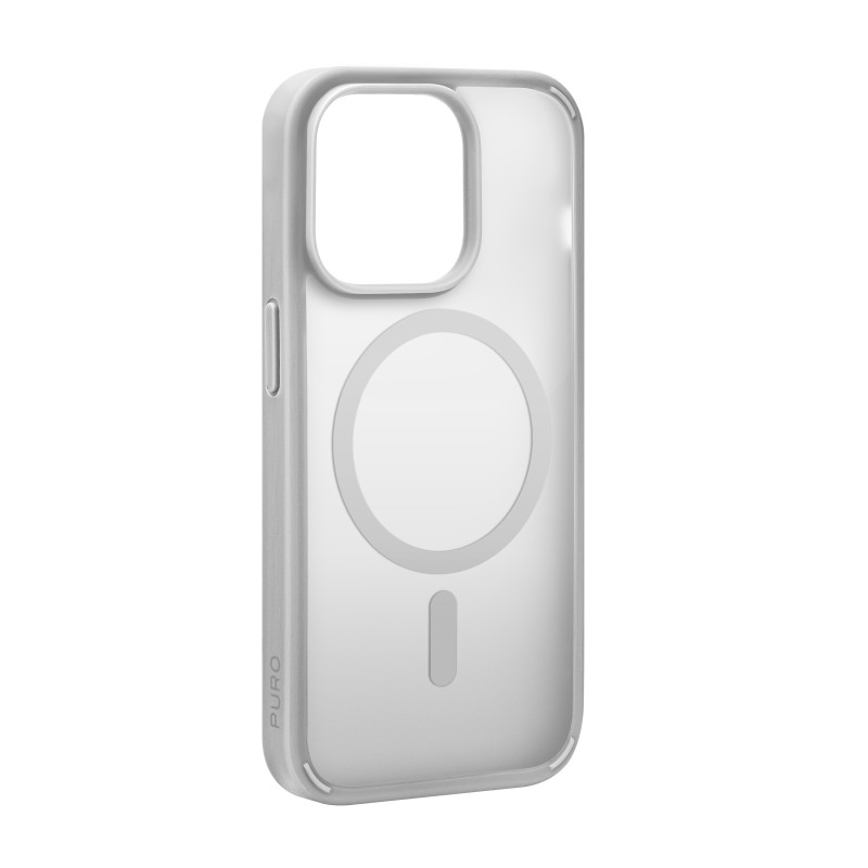 Puro Gradient MagSafe silikoninis dėklas skirtas iPhone 15 Pro Max - sidabrinis