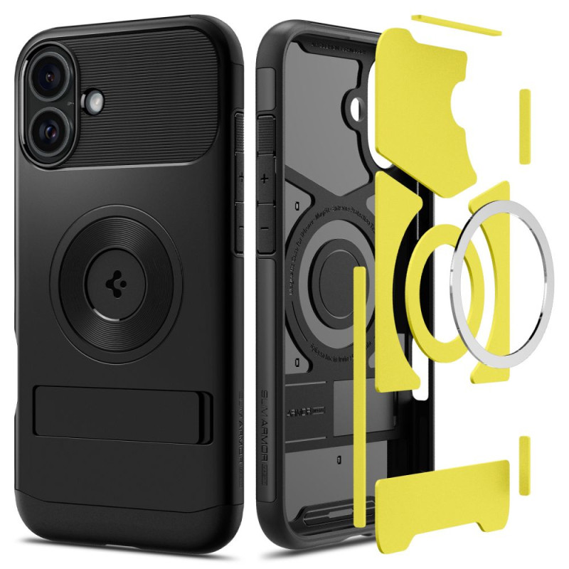 Spigen Slim Armor MagSafe dėklas iPhone 16 - juodas