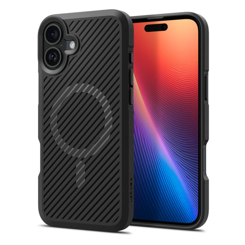 Spigen Core Armor Mag dėklas su MagSafe iPhone 16 - matinė juoda