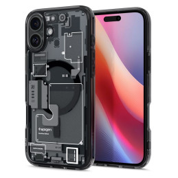 Spigen Ultra Hybrid MagSafe Zero One, skirtas iPhone 16 – tamsiai pilka