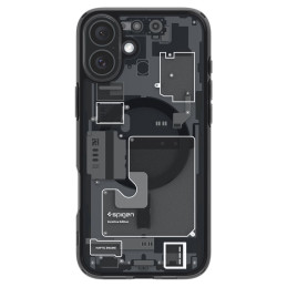 Spigen Ultra Hybrid MagSafe Zero One, skirtas iPhone 16 – tamsiai pilka