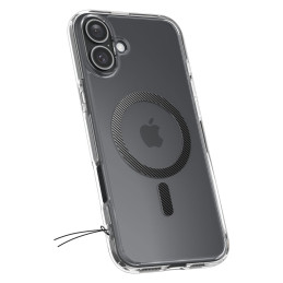 Spigen Ultra Hybrid MagSafe Carbon Fiber skirtas iPhone 16 - tamsiai pilka