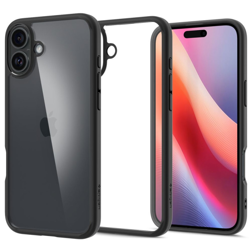 Spigen Ultra Hybrid dėklas iPhone 16 - matinė juoda
