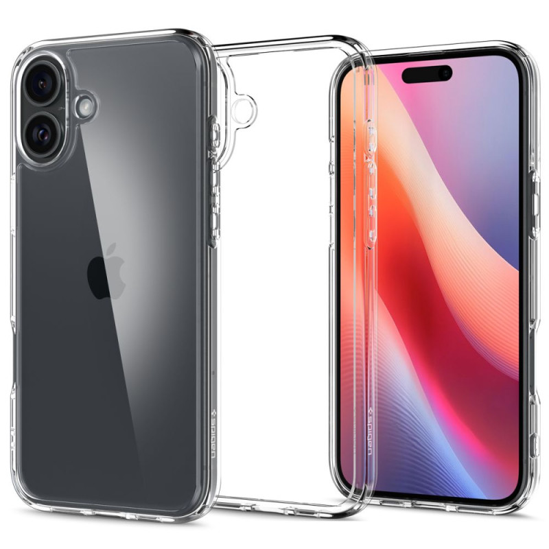 Spigen Ultra Hybrid dėklas iPhone 16 - skaidrus