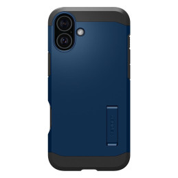 Spigen Tough Armor MagSafe dėklas su stovu iPhone 16 - mėlynas