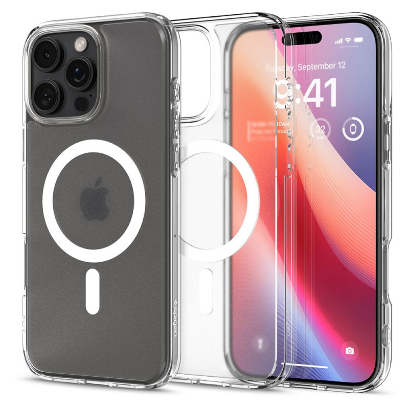 Spigen Ultra Hybrid Mag dėklas su MagSafe iPhone 16 Pro - skaidrus
