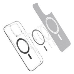 Spigen Ultra Hybrid Mag Carbon Fiber dėklas su MagSafe, skirtas iPhone 16 Pro - tamsiai pilkas
